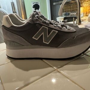 New Balance Women’s Charcoal and White Sneakers